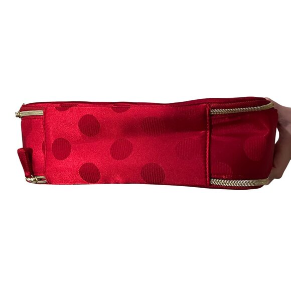 Estee Lauder Holiday Red Polka Dot Large Train Case Travel Makeup Bag 2025 GWP - Picture 5 of 14
